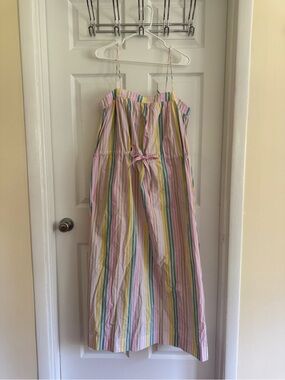 strapless open back dress GANNI TIE-DYE PRINT MAXI DRESS